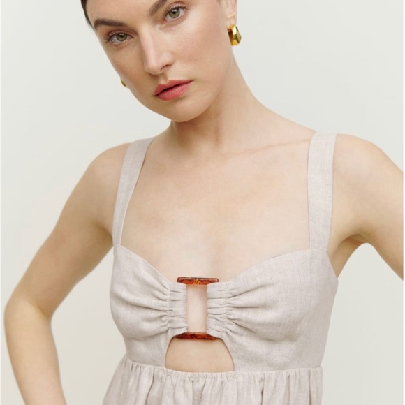 Reformation cut out Linen dress size 8 - Picture 2 of 4